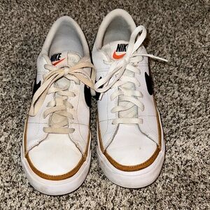 Nike White and Tan Casual Shoes